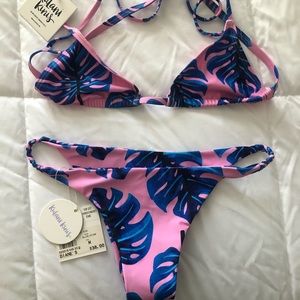 NWT Kulani Kinis Blue/Pink Bikini Set